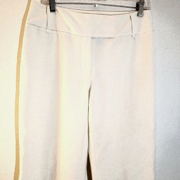 Rafaella Pants - Rafaella Cream Straight Leg Pants 8